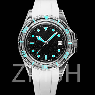 Casque de montre en saphir résistant aux rayures, imperméable à l'eau, rose bleu 0,5 - 200 mm d'épaisseur